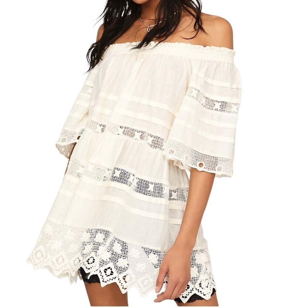 Free People Sounds Of Summer White Tunic